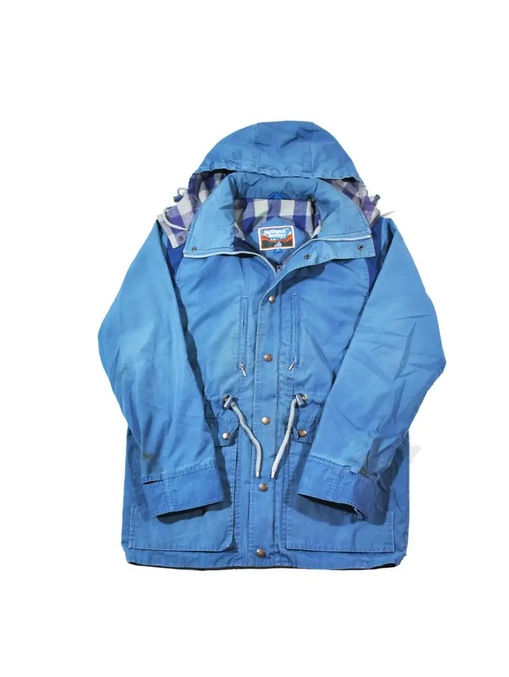 Vintage Northwest Territory 90s Zip Snap Hood Blue Jacket Size Small